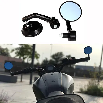 7/8  Handle Bar End Side Mirrors Smoke Blue For Honda XL1000V / XL700V / NT700V • $25.09