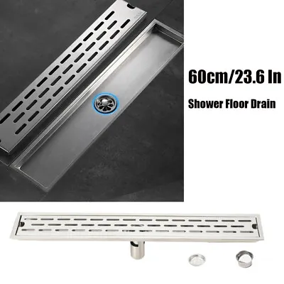 Linear Shower Floor Drain Stainless Steel Wetroom Bathroom Channel Gully Trap Uk • £31.19