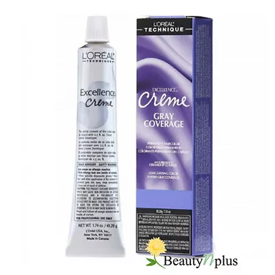 L'OREAL Excellence Creme Gray Coverage Permanent 1.74 Oz (Choose From 22 Colors) • $8.79