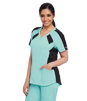 $29 • Buy Greys Anatomy By Barco Active 2XL Stretch Mint Scrub Top Raglan GVST003