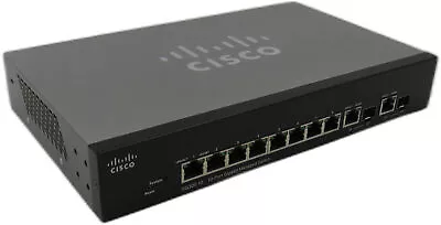 Cisco SG300-10 SRW2008-K9 V02 10-port Gigabit Managed Switch W/o Ears • £49.95