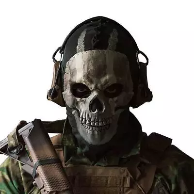 Call Of Duty Ghost Mask Adult Balaclava Hat+Skull Face Mask Costume Cosplay New • £14.15