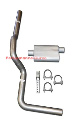 Fits 88-97 Ford F150 Mandrel Bent Exhaust W/ 2 Chamber Performance Muffler • $144.95