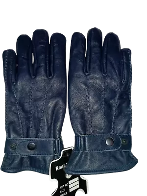 Men's Genuine Sheepskin Leather Braided Winter Gloves With Cashmere Lining • $24.99