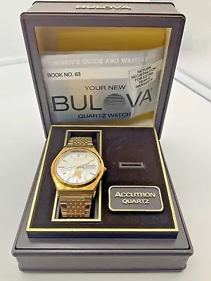 Vintage Mens NOS Bulova Accutron Quartz Day Date Watch W/ Box • $100