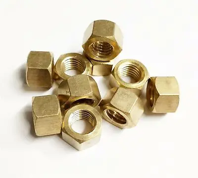 £5.30 • Buy 10X Brass Imperial Exhaust Manifold Nut 3/8  Unc High Temperature Nuts