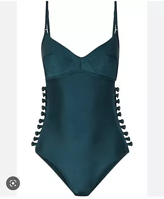 ZIMMERMANN Melody Bullet Button Detailed Cutout Swimsuit SIZE 0 • $69