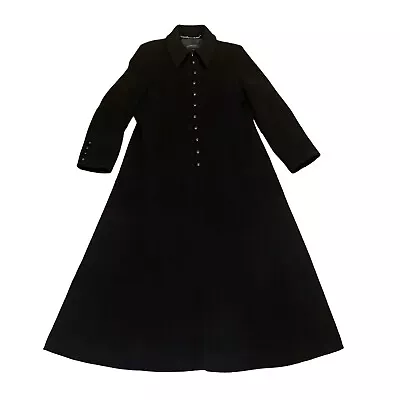 £249 • Buy Windsmoor Size 14 Black Wool Cashmere Coat Full Length Riding Victorian Womens