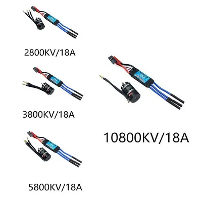 Multi Models Reliable Brushless Motor + 18A ESC For 1/24 1/26 1/28 1/32 RC Car. • $31.04