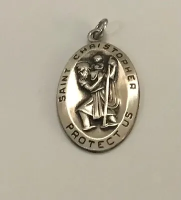 VTG Sterling Silver St. Christopher Medal • $38