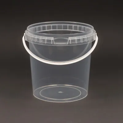 Buckets Tubs Pail Containers Plastic Tamper Lid Handle 1L 3L 5L 10L 20L 25L 30L • £6.99