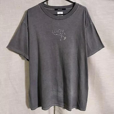 KSUBI TSUBI Closer Spellout Text Grey Wash Mens Streetwear Shirt - Size Medium  • $40