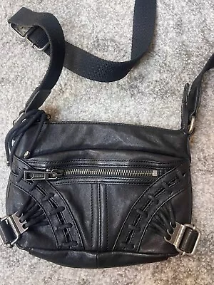 L.A.M.B By Gwen Stefani Black Leather Crossbody EDGY Bag NEW • $80