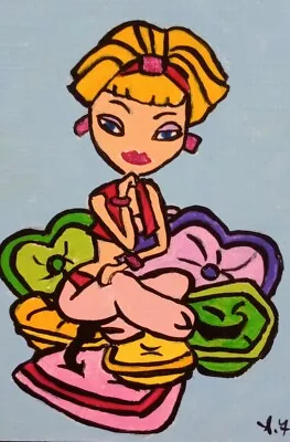 ACEO ORIGINAL ATC I Dream Of Jeannie HAND PAINTED ACRYLIC SIGNED • $5.95