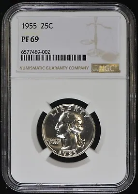 1955 Washington 25c Quarter NGC PF 69 • $99.99