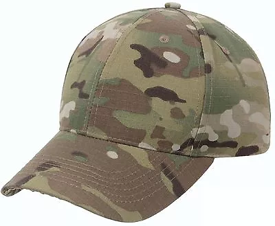 Mens MultiCam Hat Low Profile Multi Cam Camo Camouflage Adjustable Vented Cap • $18.99