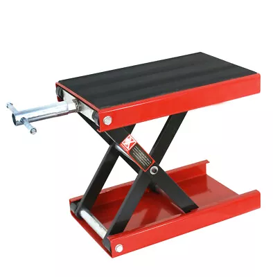 Bike ATV Scissor Floor Motorcycle Jack 9  Wide Deck Hoist Lift Stand 1100Lb • $46.59