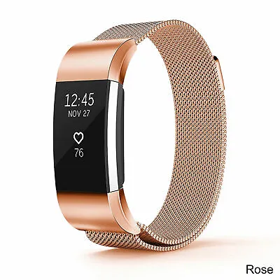 $16.56 • Buy Magnetic Milanese Loop Stainless Watch Band Wrist Strap For Fitbit Charge 2
