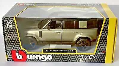 1:24 Bburago New Defender 110 2022 Land Rover SUV 4x4 Car Metallic Gold Colour • £19.99