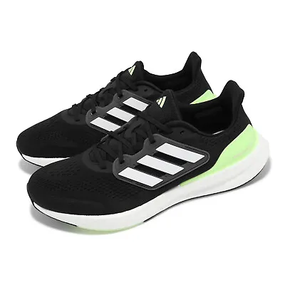 Adidas Pureboost 23 Wide Core Black White Green Spa Men Running Shoes IF9657 • $235.40