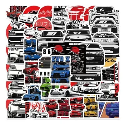 50 X Japan Sport Cars Decal Sticker Set Pack 4 Waterproof Vinyl Graffiti JDM • $8.99