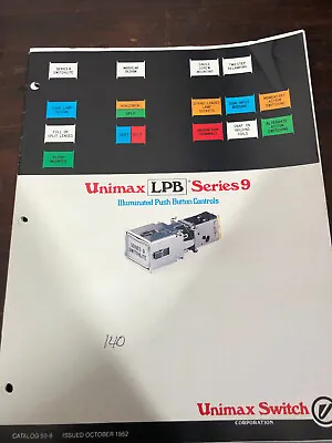 Vintage 1982 Unimax Switch Uniomax LPB  Series 9 Catalog • $18