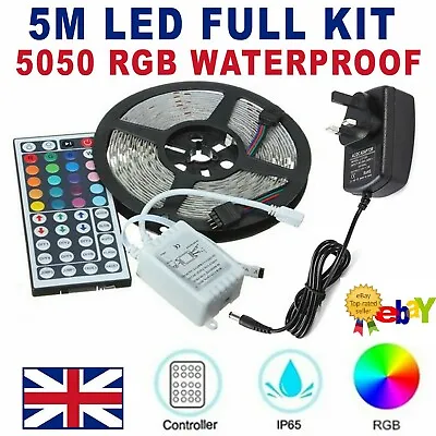 Led Strip Lights 5050 Rgb Colour Changing Tape Under Cabinet Kitchen Lighting Uk • £27.89