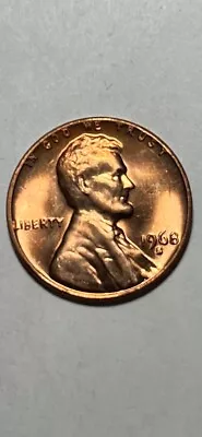 1968 - S Lincoln Penny With Top Rim Error Liberty And Filled Mint Mark RARE • $950
