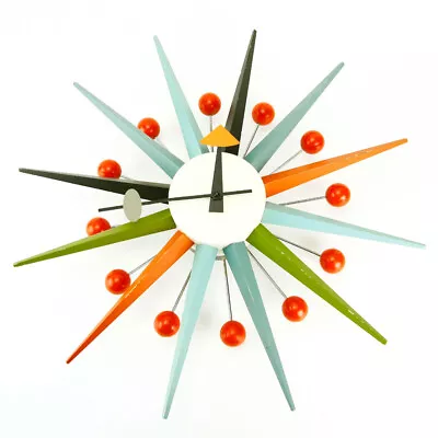 MCM Inspired Sunburst Clock • $35