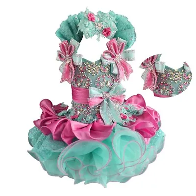 Jenniferwu Pageant Dress Handmade Beaded Dresses Toddler Pageant Princess Dress • $87.55