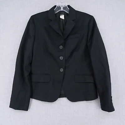 J. Crew Blazer Womens Size 2P Petite Black Wool Blend Lined Business Casual • $23.09