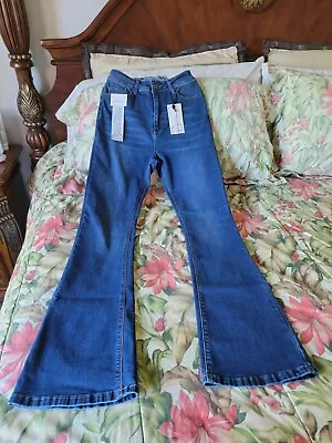 New Vince Women's Jeans Sz 7 High Rise Skinny Boot Cut Blue Jean Flared Trousers • $24.50