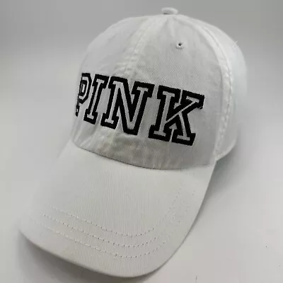 PINK By Victoria's Secret Black White Adjustable Baseball Hat Cap • $6.99