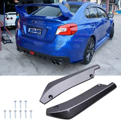 Carbon Style Rear Bumper Fin Diffuser Splitter Lip For Subaru Impreza WRX STI • $25.23