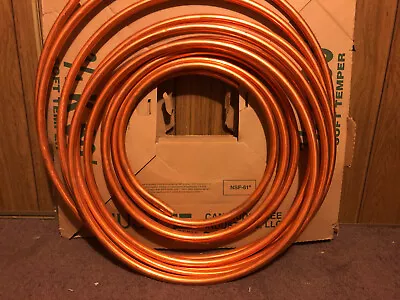 Copper Water Pipe Tubing 3/4 Inch Type K 60' Soft Temper NSF-61 Made In USA • $395