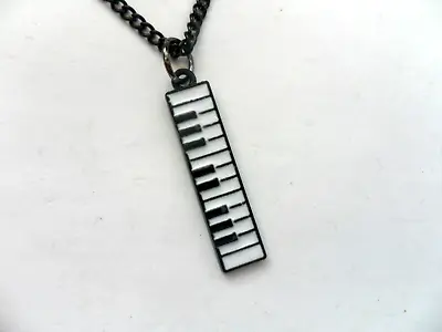 Unusual  Piano / Organ Keyboard Pendant  Chain Necklace • £3.29