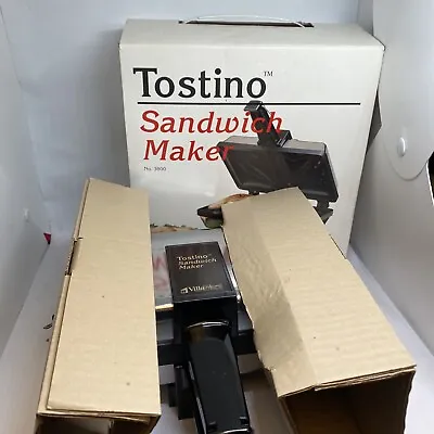 VillaWare Tostino Panini Sandwich Maker EUC Model 3800 Silver  • $61.59