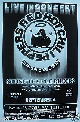 $14.51 • Buy Red Hot Chili Peppers / Stone Temple Pilots 2000 Tour San Diego Concert Poster