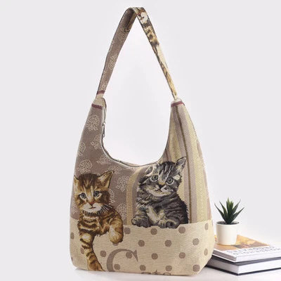 £12.99 • Buy Womens Tote Bag Large Ladies Shopping Shoulder Commuting Canvas Cat Bag