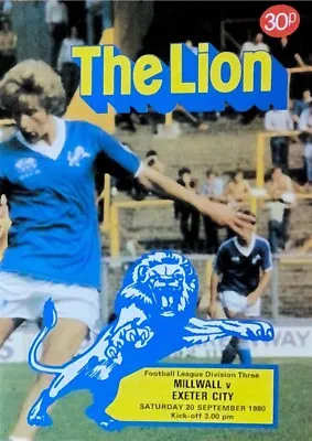 Millwall V Exeter City - 1980/81 Division 3 - 20th September 1980 • £3