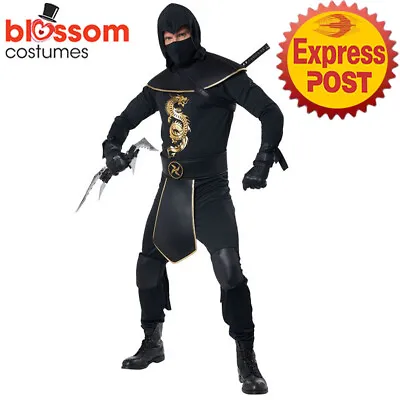 CA2817 Elite Assassin Ninja Warrior Samurai Master Martial Art Mens Costume • $42.22