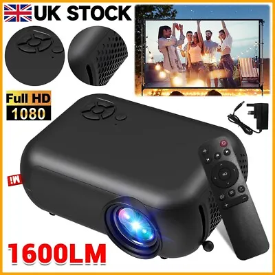 Portable Projector 1080P LED Mini Home Cinema Movie Theater Projector Multimedia • £27.99