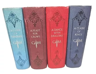 A Song Of Ice And Fire Leather Bound Set Books Volumes 1245 George R R Martin • $28.95