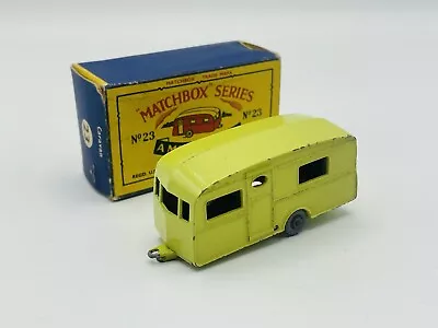 Matchbox Lesney Moko 23b Lime Green Berkeley Caravan B2 Original Box • £2.20