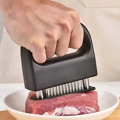 Stainless Steel Steak Meat Tenderizer Chicken Pouch Hole Needle Cooking Tool* • £9.38