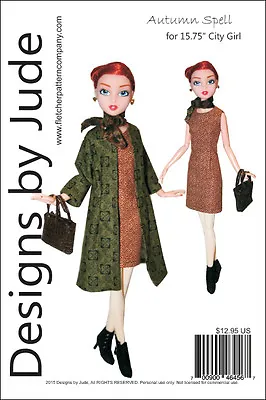 $21.54 • Buy Autumn Spell Doll Clothes Sewing Pattern For 15.75  City Girl Dolls Tonner