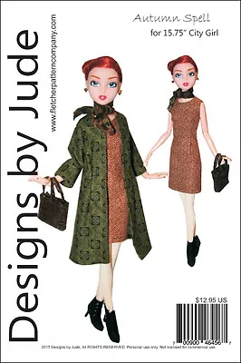 $21.54 • Buy Autumn Spell Doll Clothes Sewing Pattern For 15.75  City Girl Dolls Tonner