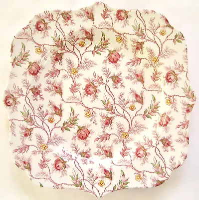 Spode Rosebud Chintz Hexagonal Scalloped Edge Luncheon/Salad Plate 9” Diameter • $14.95