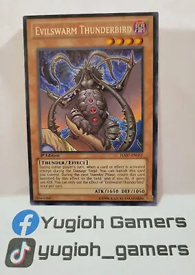 Yugioh Evilswarm Thunderbird Ha07-en051 1 St Edition Secret Light Played  • $2.25