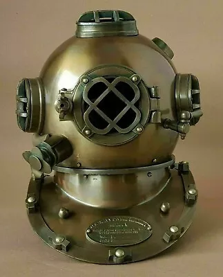 Morse Diving Divers Helmet Antique Mark VII Navy Morse Sea Marine Helmet W/ Base • $185